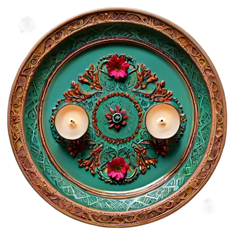 遺物 儀式と日常の工芸品 アラブのウェディングヘナプレート 透過 PNG 画像 フリー素材 #32571