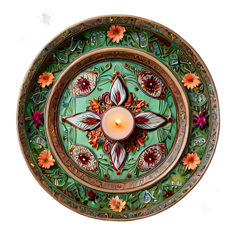 遺物 儀式と日常の工芸品 アラブのウェディングヘナプレート 透過 PNG 画像 フリー素材 #32575