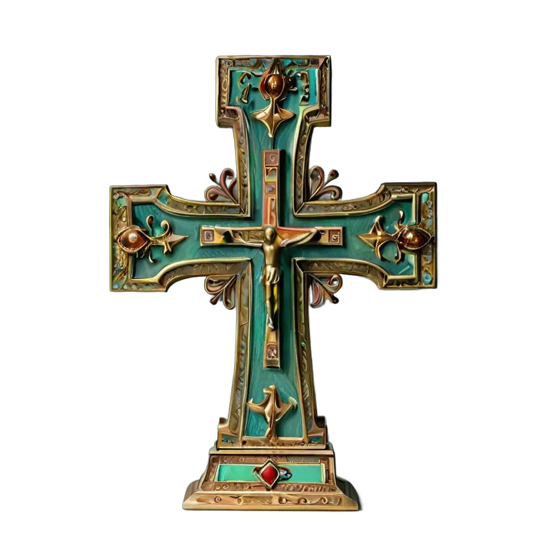 遺物 儀式と日常の工芸品 英国アンティーク祭壇十字架 透過 PNG 画像 フリー素材 #32535