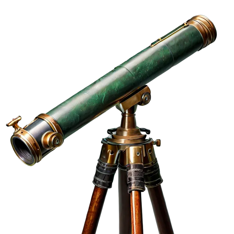 遺物 儀式と日常の工芸品 英国のアンティーク望遠鏡 透過 PNG 画像 フリー素材 #32560