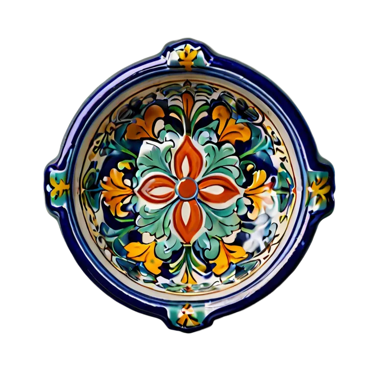 遺物 儀式と日常の工芸品 スペイン産タラベラ石鹸皿 透過 PNG 画像 フリー素材 #32581