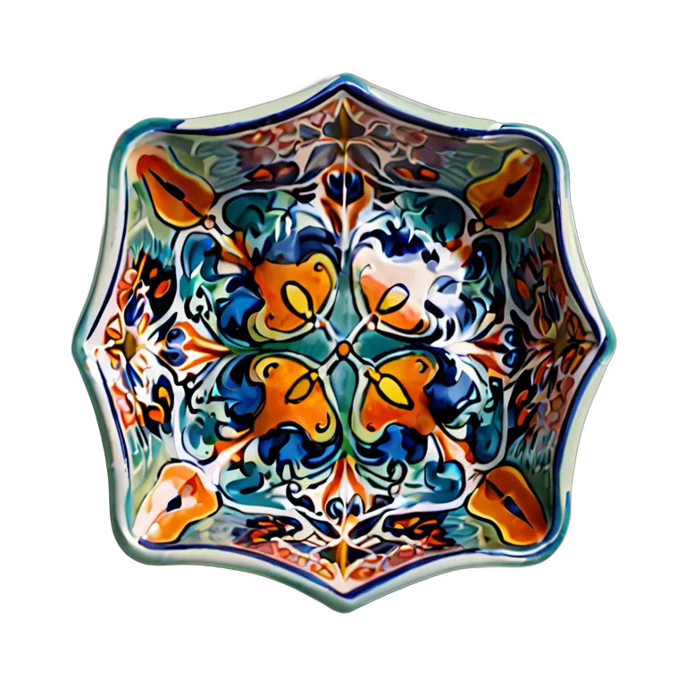 遺物 儀式と日常の工芸品 スペイン産タラベラ石鹸皿 透過 PNG 画像 フリー素材 #32582