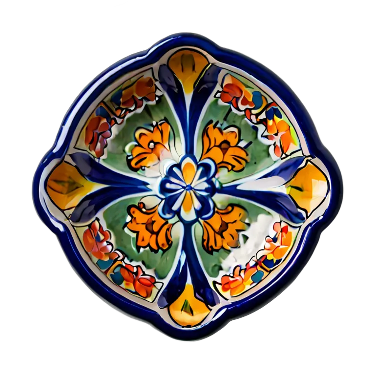 遺物 儀式と日常の工芸品 スペイン産タラベラ石鹸皿 透過 PNG 画像 フリー素材 #32583