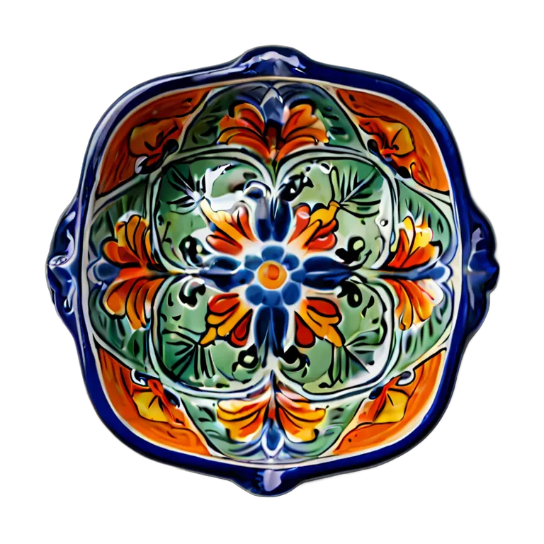 遺物 儀式と日常の工芸品 スペイン産タラベラ石鹸皿 透過 PNG 画像 フリー素材 #32585