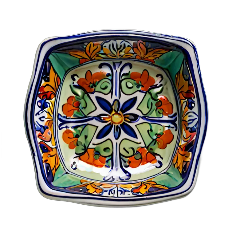 遺物 儀式と日常の工芸品 スペイン産タラベラ石鹸皿 透過 PNG 画像 フリー素材 #32586