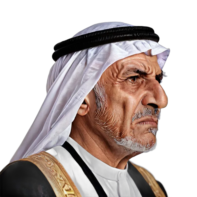 人間 怒り 怒りと失望の表情を浮かべる年配のアラブ人男性 透過 PNG 画像 フリー素材 #37479