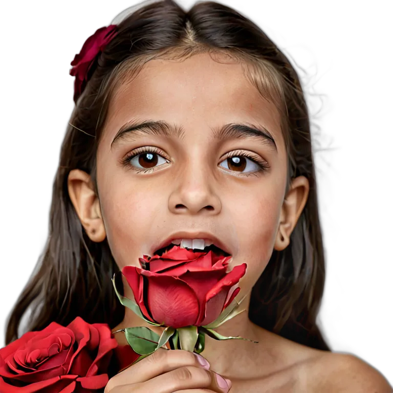 人間 幸せ 喜びの表情をしたアラブの少女 透過 PNG 画像 フリー素材 #38238