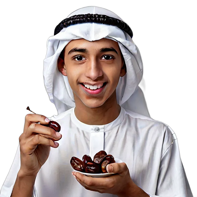 人間 幸せ 満足そうな表情のアラブの少年 透過 PNG 画像 フリー素材 #38196