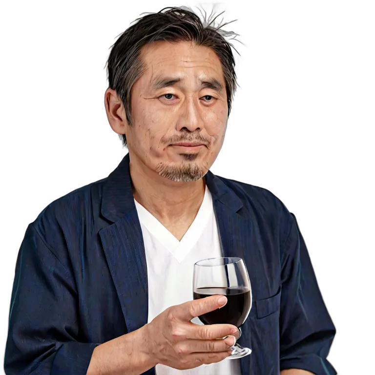 人間 幸せ リラックスした様子の中年日本人男性 透過 PNG 画像 フリー素材 #38255