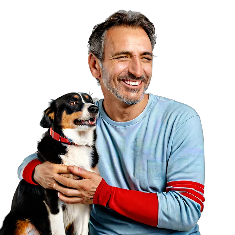 人間 幸せ 満足そうで幸せそうな中年スペイン人男性 透過 PNG 画像 フリー素材 #38270