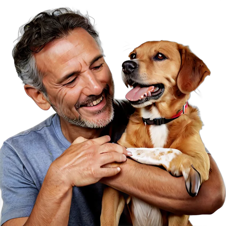 人間 幸せ 満足そうで幸せそうな中年スペイン人男性 透過 PNG 画像 フリー素材 #38272