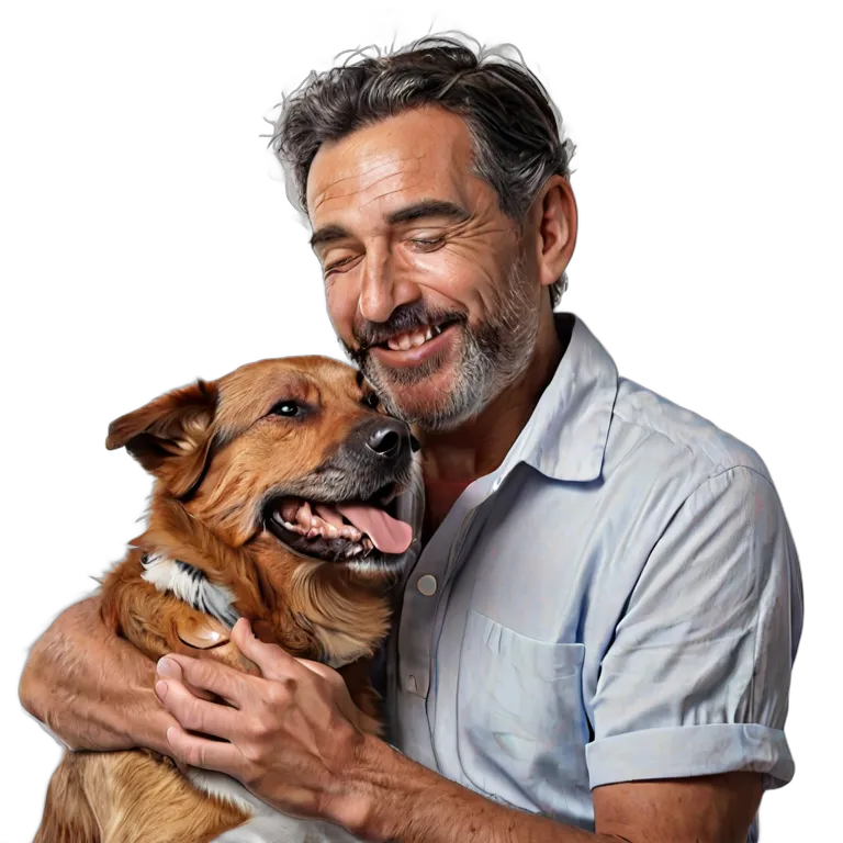 人間 幸せ 満足そうで幸せそうな中年スペイン人男性 透過 PNG 画像 フリー素材 #38273