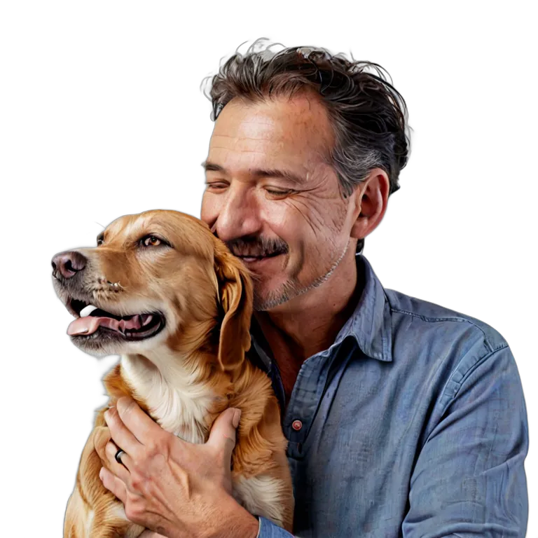 人間 幸せ 満足そうで幸せそうな中年スペイン人男性 透過 PNG 画像 フリー素材 #38275