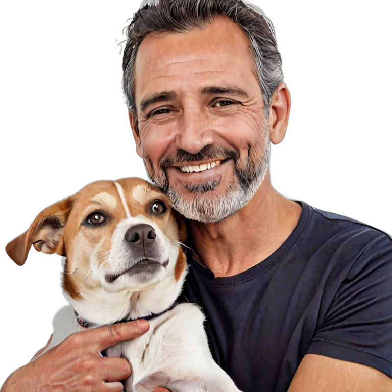 人間 幸せ 満足そうで幸せそうな中年スペイン人男性 透過 PNG 画像 フリー素材 #38279