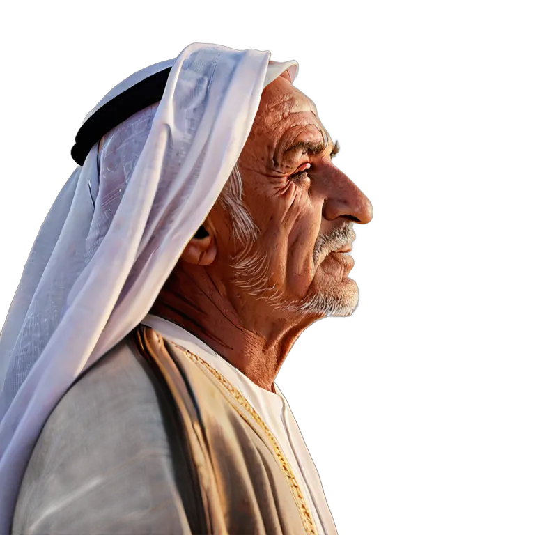 人間 幸せ シニアアラブ人男性風コンテンツ 透過 PNG 画像 フリー素材 #38261