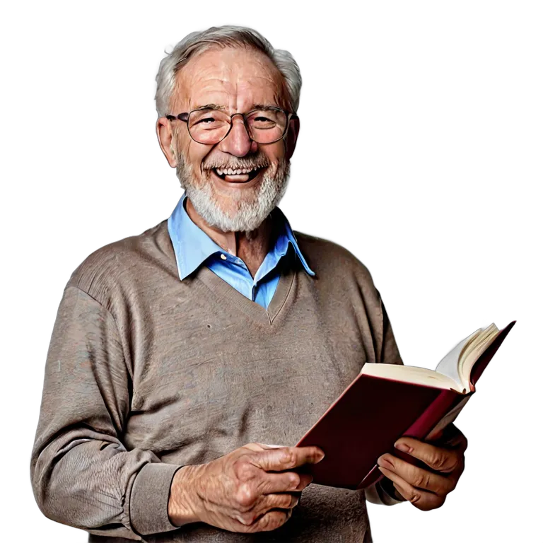 人間 幸せ 幸せそうで満足そうな年配の白人男性 透過 PNG 画像 フリー素材 #38245