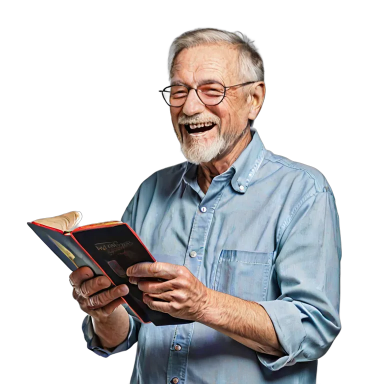 人間 幸せ 幸せそうで満足そうな年配の白人男性 透過 PNG 画像 フリー素材 #38252