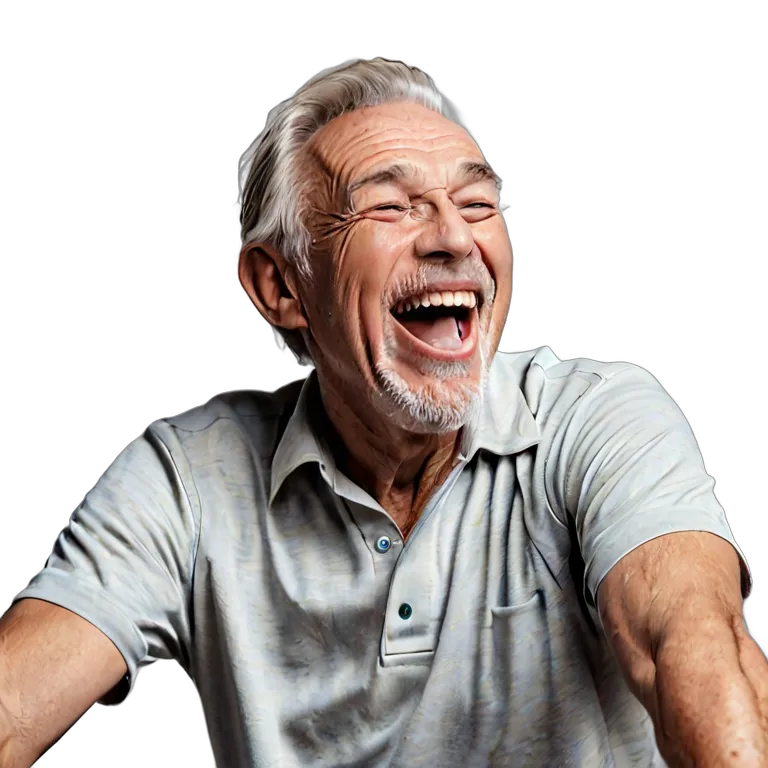 人間 喜び 自転車に乗って笑っている白人の年配の男性 透過 PNG 画像 フリー素材 #36948