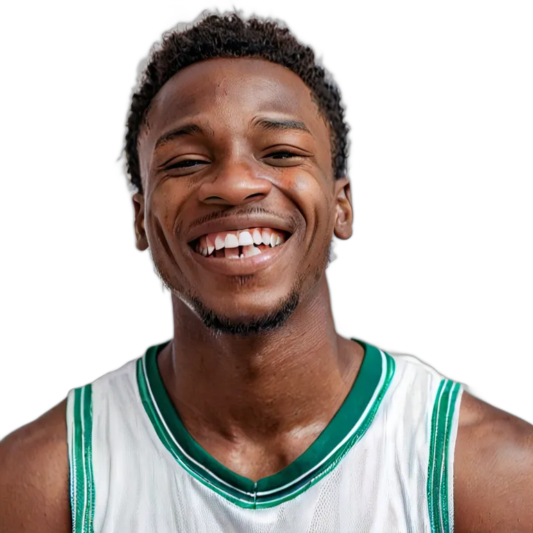 人間 喜び バスケットボールをしながら笑顔を見せる若いアフリカ人男性 透過 PNG 画像 フリー素材 #36965