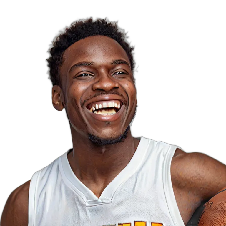 人間 喜び バスケットボールをしながら笑顔を見せる若いアフリカ人男性 透過 PNG 画像 フリー素材 #36968