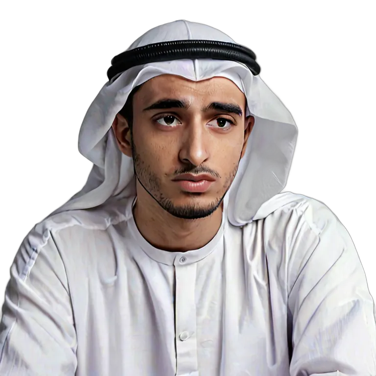 人間 悲しみ 悲しそうに一人で座っているアラブの若者 透過 PNG 画像 フリー素材 #37871