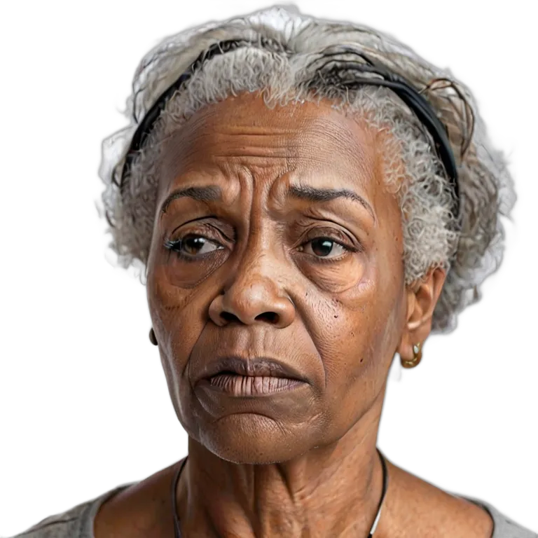 Human sorrow senior-african-american-woman-looking-sad-and-looking-at-a-cross Transparent PNG Image Free Resource #37858