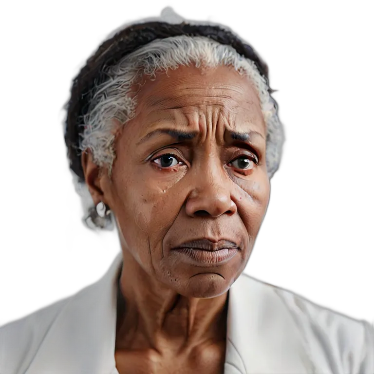 Human sorrow senior-african-american-woman-looking-sad-and-looking-at-a-cross Transparent PNG Image Free Resource #37859