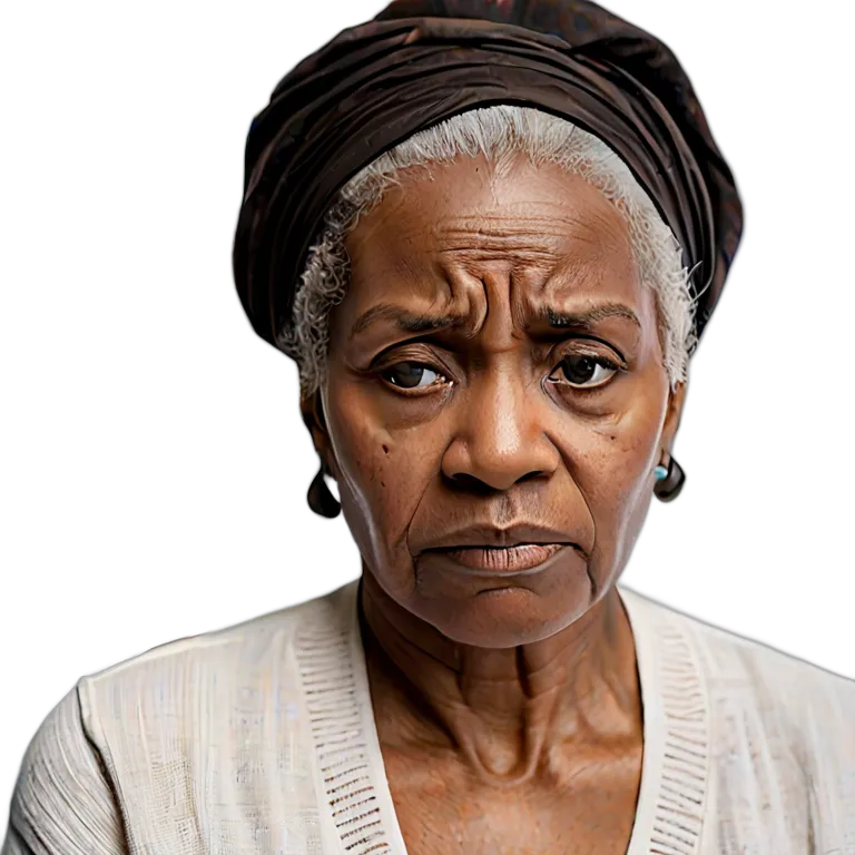 Human sorrow senior-african-american-woman-looking-sad-and-looking-at-a-cross Transparent PNG Image Free Resource #37861
