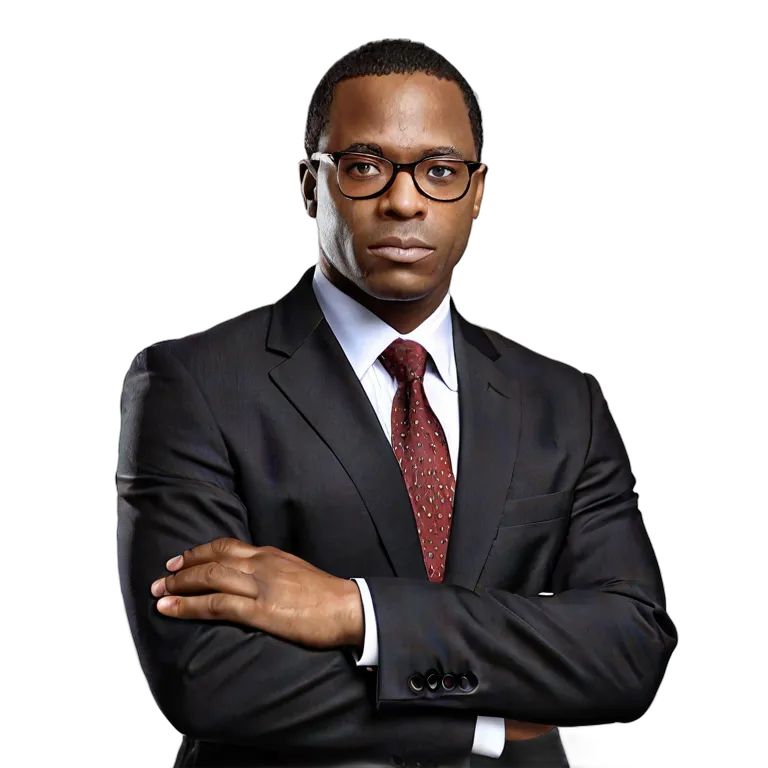 人間 仕事 アフリカ系アメリカ人男性弁護士 透過 PNG 画像 フリー素材 #39907