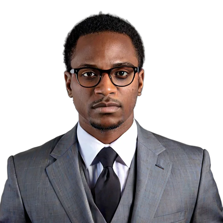 人間 仕事 アフリカ系アメリカ人男性弁護士 透過 PNG 画像 フリー素材 #39914