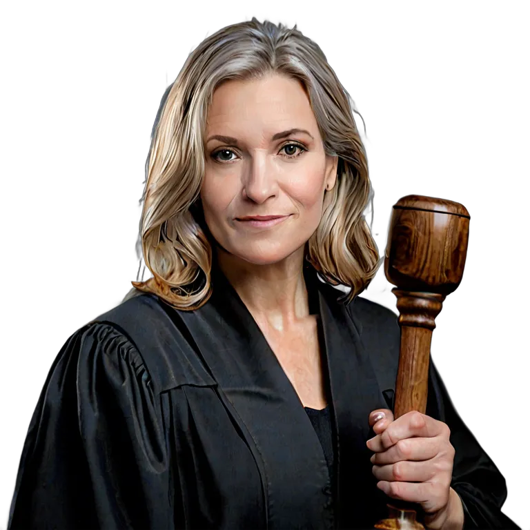 中年白人女性裁判官 透過 PNG 画像 フリー素材 #39947