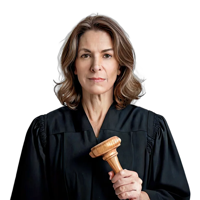 中年白人女性裁判官 透過 PNG 画像 フリー素材 #39948