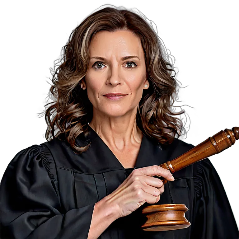中年白人女性裁判官 透過 PNG 画像 フリー素材 #39949