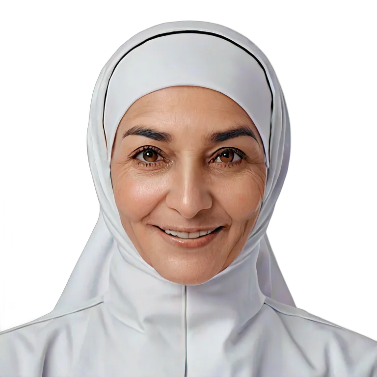 人間 仕事 シニアアラブ人女性看護師 透過 PNG 画像 フリー素材 #39853