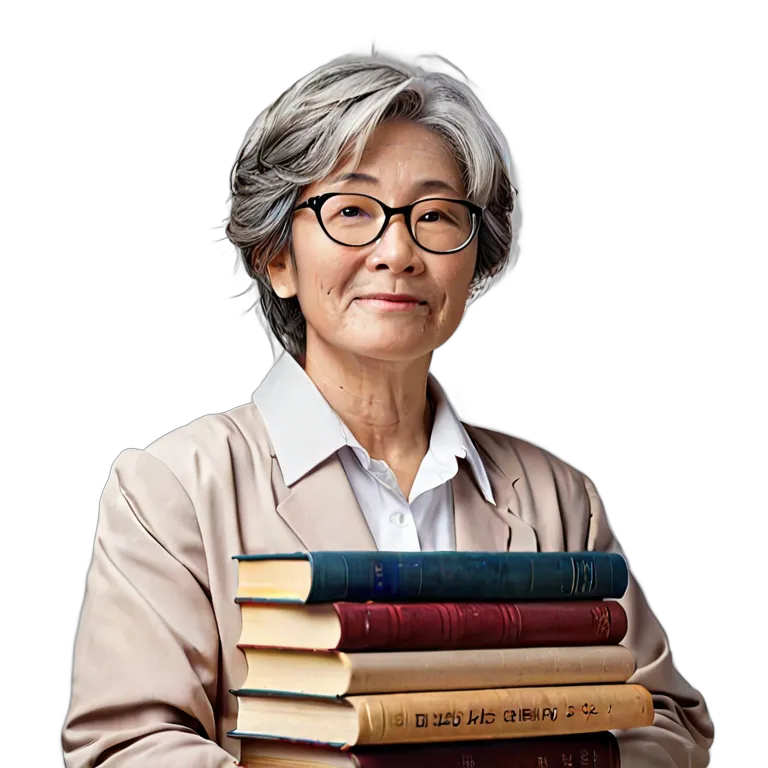 上級日本人女性司書 透過 PNG 画像 フリー素材 #39939