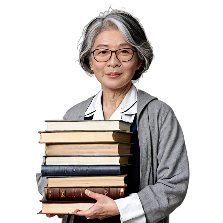 上級日本人女性司書 透過 PNG 画像 フリー素材 #39940