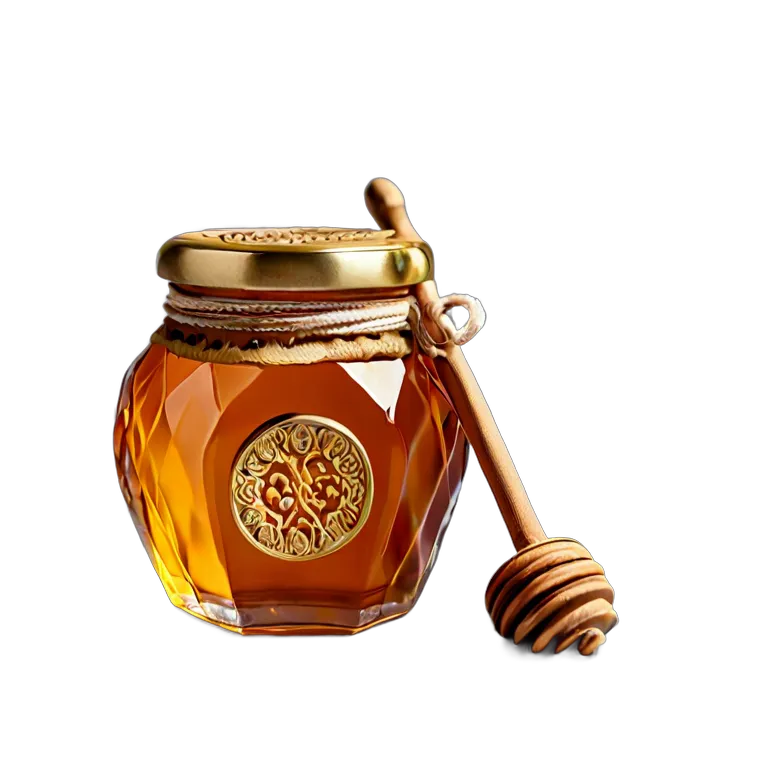 行事 ラマダン 純粋な蜂蜜の装飾的な瓶と木製のひしゃく 透過 PNG 画像 フリー素材 #17777