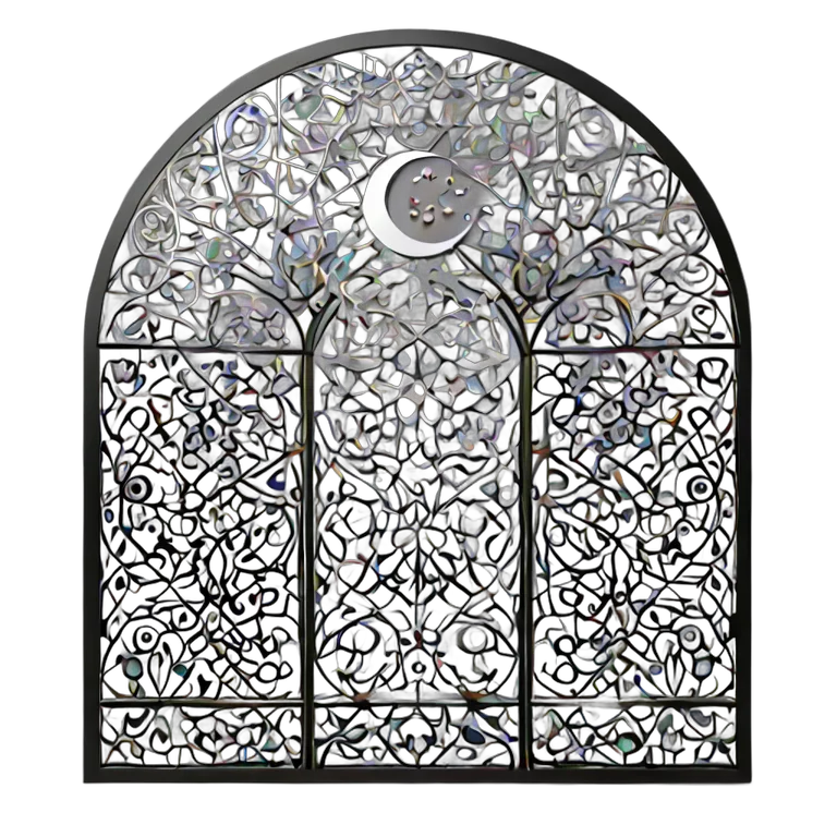 行事 ラマダン 月と星の模様の装飾金属スクリーン 透過 PNG 画像 フリー素材 #17707