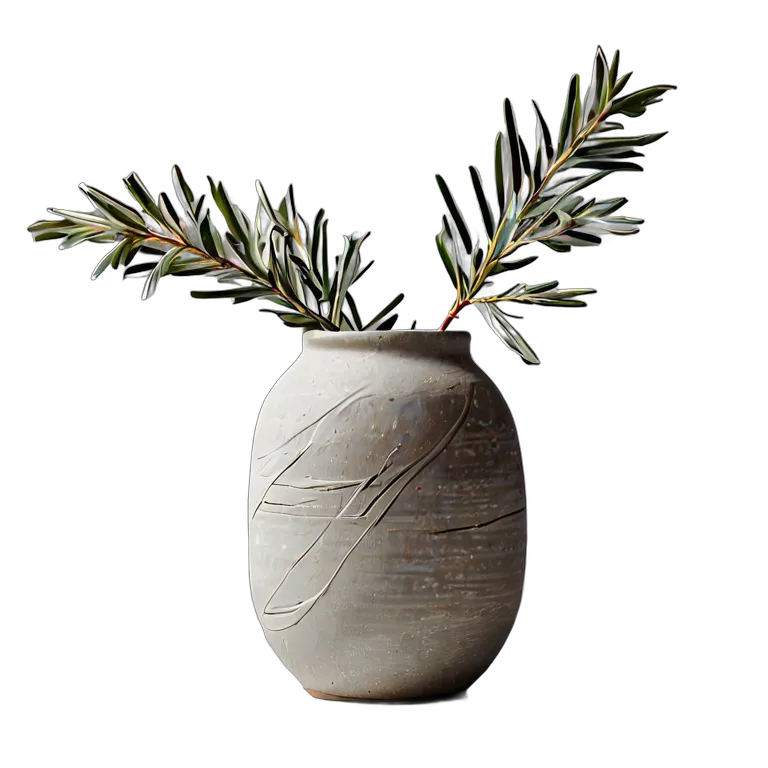 Occasion Ramadan minimalist-ceramic-vase-with-olive-branches Transparent PNG Image Free Resource #17716