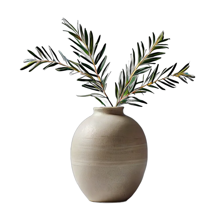 Occasion Ramadan minimalist-ceramic-vase-with-olive-branches Transparent PNG Image Free Resource #17722