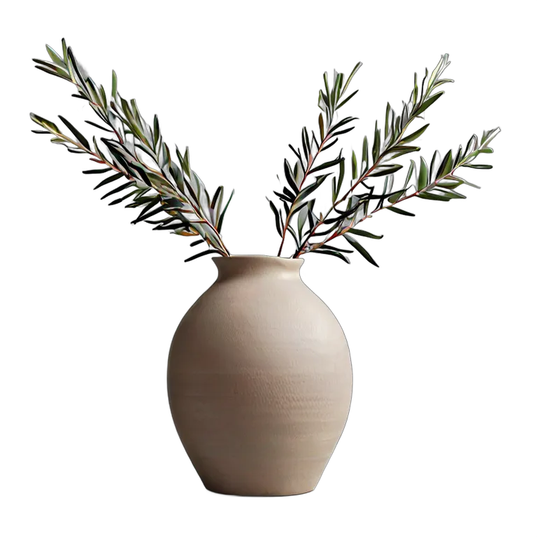 Occasion Ramadan minimalist-ceramic-vase-with-olive-branches Transparent PNG Image Free Resource #17729