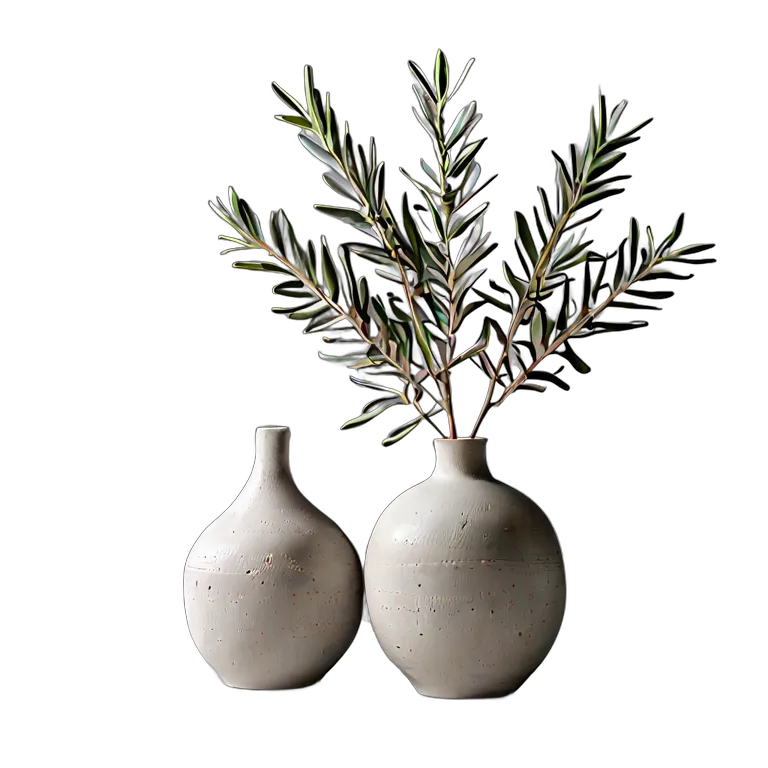 Occasion Ramadan minimalist-ceramic-vase-with-olive-branches Transparent PNG Image Free Resource #17731