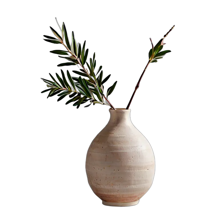 Occasion Ramadan minimalist-ceramic-vase-with-olive-branches Transparent PNG Image Free Resource #17732