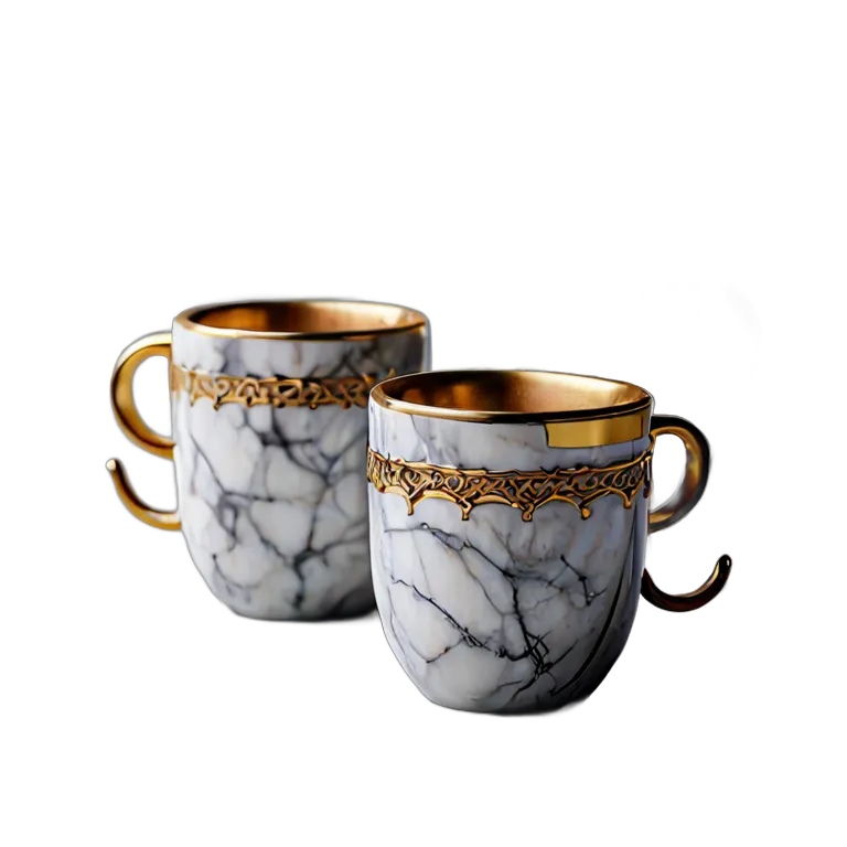 行事 ラマダン 大理石製のアラビア風コーヒーカップセット 透過 PNG 画像 フリー素材 #17737