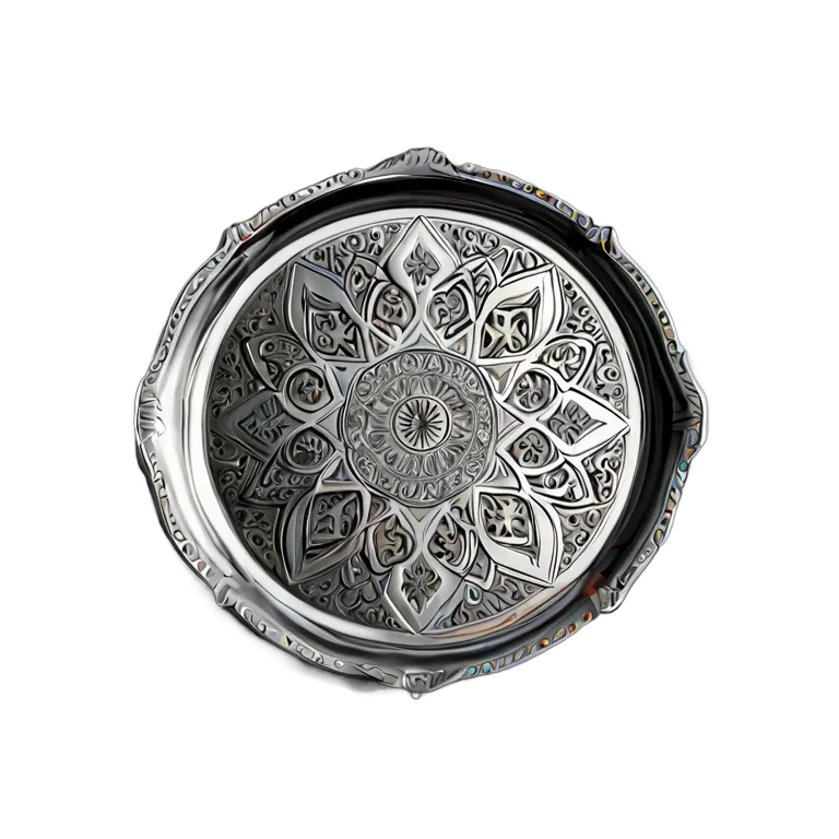 行事 ラマダン エイディ用の洗練された銀のトレイ 透過 PNG 画像 フリー素材 #17781