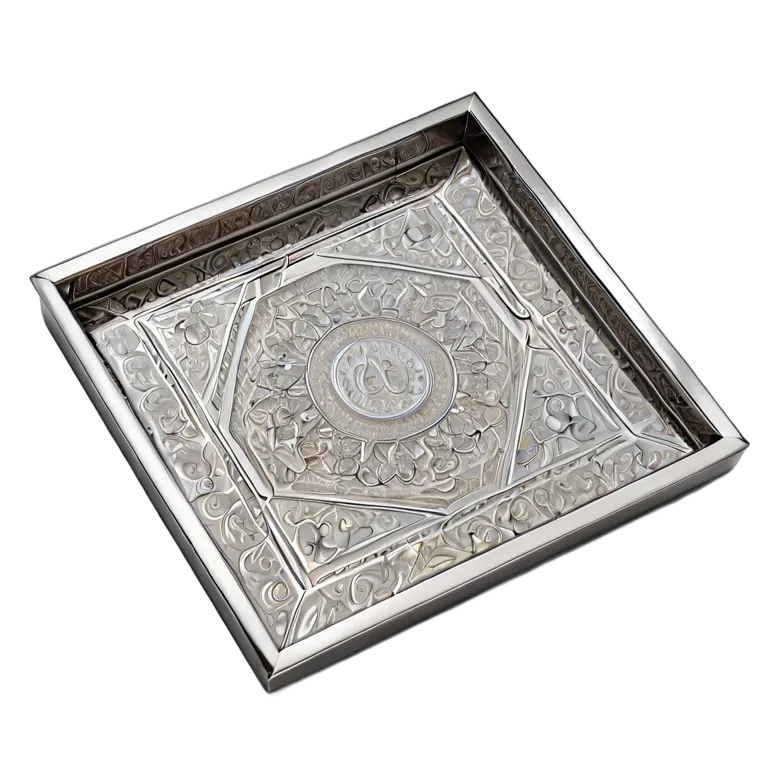 行事 ラマダン エイディ用の洗練された銀のトレイ 透過 PNG 画像 フリー素材 #17783