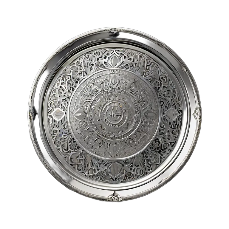 行事 ラマダン エイディ用の洗練された銀のトレイ 透過 PNG 画像 フリー素材 #17786