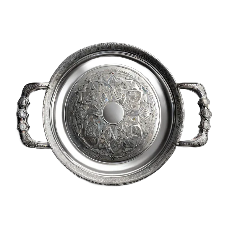 行事 ラマダン エイディ用の洗練された銀のトレイ 透過 PNG 画像 フリー素材 #17787