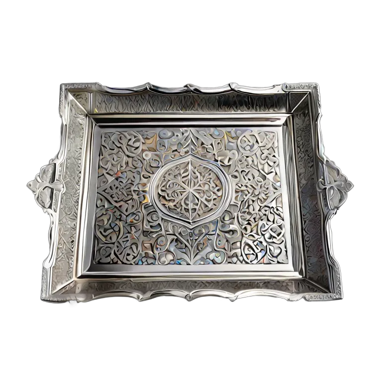 行事 ラマダン エイディ用の洗練された銀のトレイ 透過 PNG 画像 フリー素材 #17790