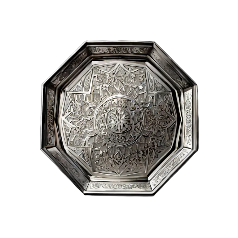 行事 ラマダン エイディ用の洗練された銀のトレイ 透過 PNG 画像 フリー素材 #17794